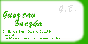 gusztav boczko business card